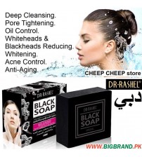 Dr Rashel Collagen Charcoal Black Face Cleanser Blackhead Remover Whitening Soap 